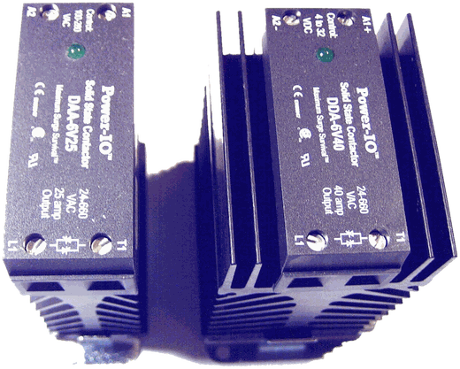 Two heatsinked solid-state relays